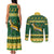 South Africa Christmas Rugby Couples Matching Tank Maxi Dress and Long Sleeve Button Shirt Springboks Geseende Kersfees - Wonder Print Shop