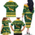 South Africa Christmas Rugby Family Matching Off The Shoulder Long Sleeve Dress and Hawaiian Shirt Springboks Geseende Kersfees - Wonder Print Shop