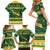 South Africa Christmas Rugby Family Matching Short Sleeve Bodycon Dress and Hawaiian Shirt Springboks Geseende Kersfees - Wonder Print Shop