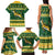 South Africa Christmas Rugby Family Matching Tank Maxi Dress and Hawaiian Shirt Springboks Geseende Kersfees - Wonder Print Shop