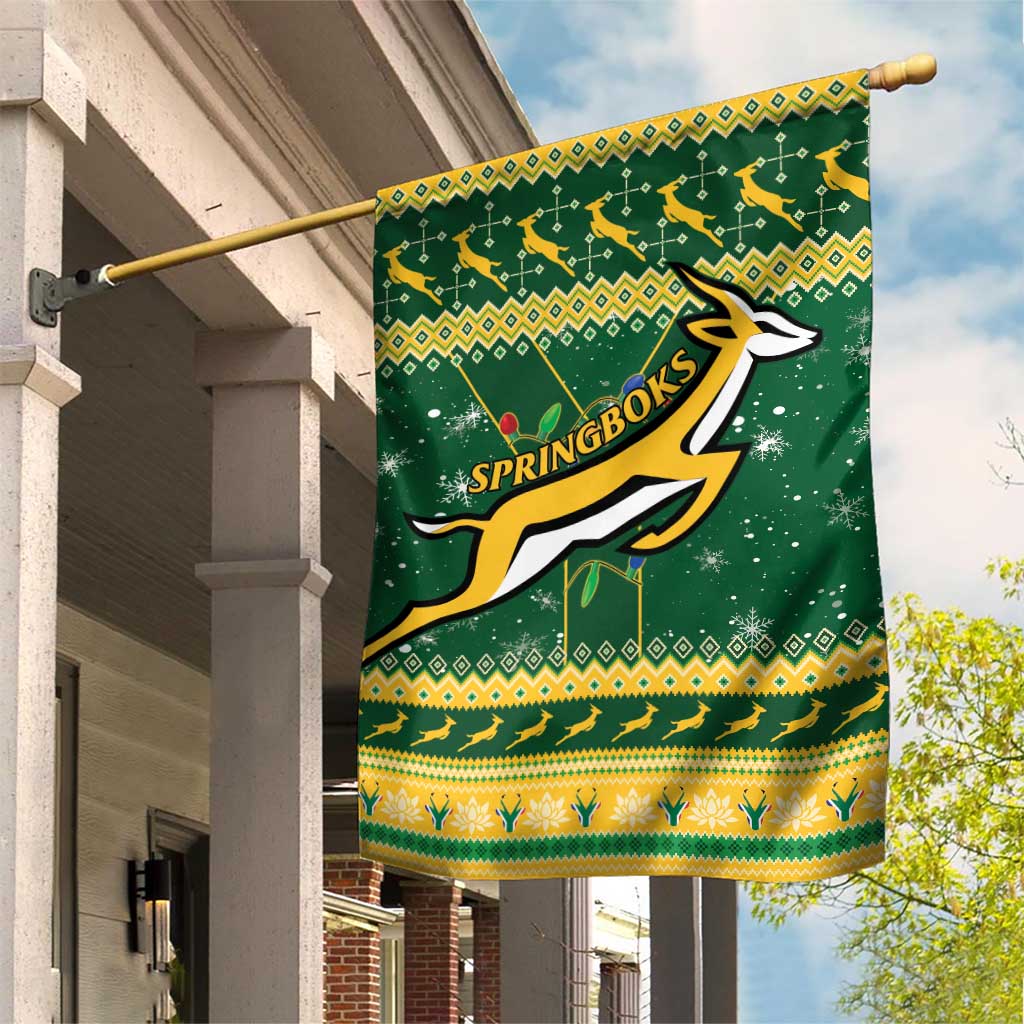 South Africa Christmas Rugby Garden Flag Springboks Geseende Kersfees - Wonder Print Shop