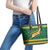 South Africa Christmas Rugby Leather Tote Bag Springboks Geseende Kersfees - Wonder Print Shop