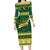 South Africa Christmas Rugby Long Sleeve Bodycon Dress Springboks Geseende Kersfees - Wonder Print Shop