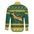 South Africa Christmas Rugby Long Sleeve Button Shirt Springboks Geseende Kersfees - Wonder Print Shop