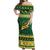 South Africa Christmas Rugby Off Shoulder Maxi Dress Springboks Geseende Kersfees - Wonder Print Shop