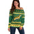 South Africa Christmas Rugby Off Shoulder Sweater Springboks Geseende Kersfees - Wonder Print Shop