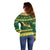 South Africa Christmas Rugby Off Shoulder Sweater Springboks Geseende Kersfees - Wonder Print Shop