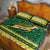 South Africa Christmas Rugby Quilt Bed Set Springboks Geseende Kersfees