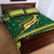 South Africa Christmas Rugby Quilt Bed Set Springboks Geseende Kersfees