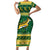 South Africa Christmas Rugby Short Sleeve Bodycon Dress Springboks Geseende Kersfees