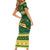 South Africa Christmas Rugby Short Sleeve Bodycon Dress Springboks Geseende Kersfees