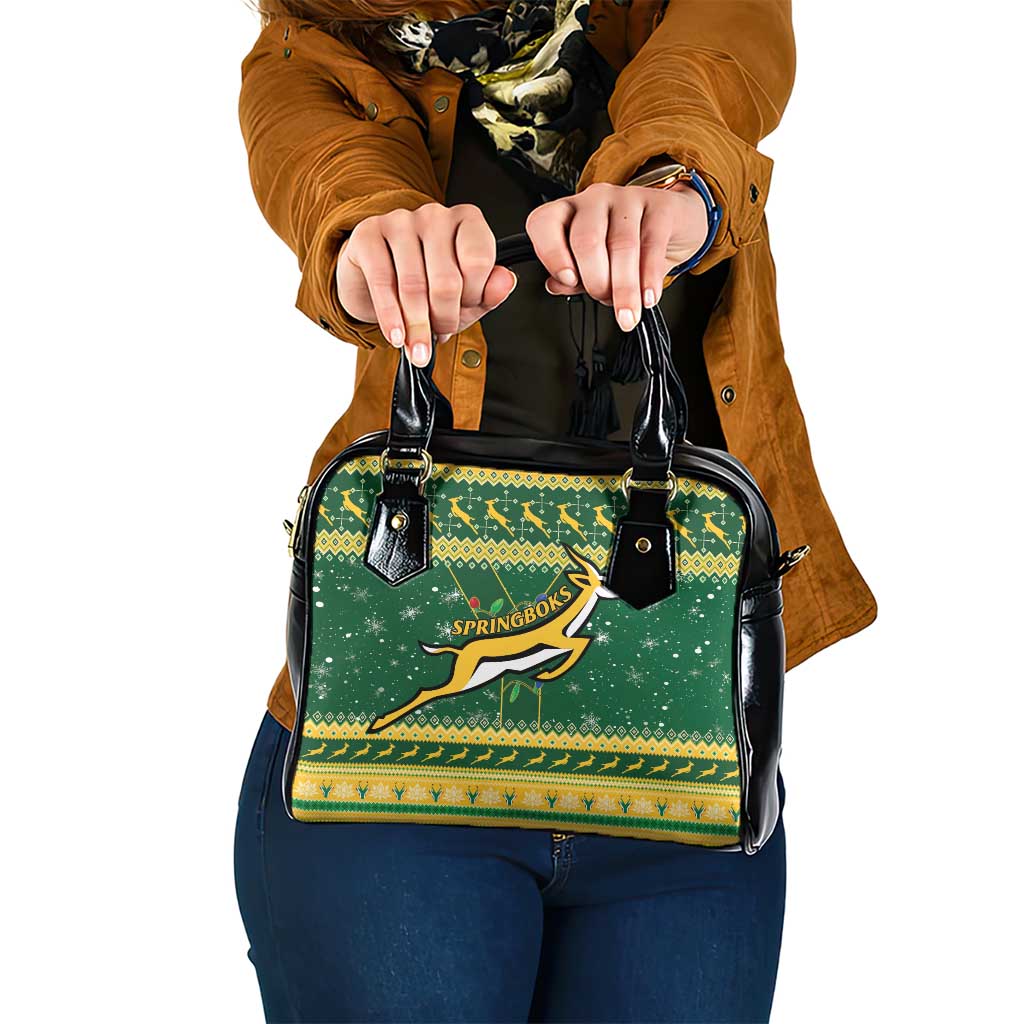 South Africa Christmas Rugby Shoulder Handbag Springboks Geseende Kersfees