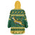 South Africa Christmas Rugby Wearable Blanket Hoodie Springboks Geseende Kersfees