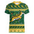 South Africa Christmas Rugby Women V-Neck T-Shirt Springboks Geseende Kersfees