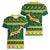 South Africa Christmas Rugby Women V-Neck T-Shirt Springboks Geseende Kersfees