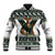 South Africa Christmas Rugby Baseball Jacket Springboks Mascot Mix African Pattern - Wonder Print Shop