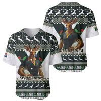 Christmas rugby baseball jersey pair with antelope mascot and SOUTH AFRICA + SPRINGBOKS prints
