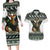 South Africa Christmas Rugby Couples Matching Long Sleeve Bodycon Dress and Hawaiian Shirt Springboks Mascot Mix African Pattern - Wonder Print Shop