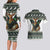 South Africa Christmas Rugby Couples Matching Long Sleeve Bodycon Dress and Hawaiian Shirt Springboks Mascot Mix African Pattern - Wonder Print Shop