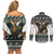 South Africa Christmas Rugby Couples Matching Off Shoulder Short Dress and Long Sleeve Button Shirt Springboks Mascot Mix African Pattern - Wonder Print Shop