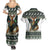 South Africa Christmas Rugby Couples Matching Summer Maxi Dress and Hawaiian Shirt Springboks Mascot Mix African Pattern - Wonder Print Shop