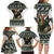 South Africa Christmas Rugby Family Matching Long Sleeve Bodycon Dress and Hawaiian Shirt Springboks Mascot Mix African Pattern - Wonder Print Shop