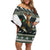 South Africa Christmas Rugby Family Matching Off Shoulder Short Dress and Hawaiian Shirt Springboks Mascot Mix African Pattern - Wonder Print Shop