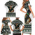 South Africa Christmas Rugby Family Matching Short Sleeve Bodycon Dress and Hawaiian Shirt Springboks Mascot Mix African Pattern - Wonder Print Shop