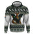 South Africa Christmas Rugby Hoodie Springboks Mascot Mix African Pattern - Wonder Print Shop