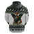 South Africa Christmas Rugby Hoodie Springboks Mascot Mix African Pattern - Wonder Print Shop