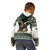 South Africa Christmas Rugby Kid Hoodie Springboks Mascot Mix African Pattern - Wonder Print Shop