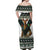 South Africa Christmas Rugby Off Shoulder Maxi Dress Springboks Mascot Mix African Pattern - Wonder Print Shop