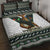 South Africa Christmas Rugby Quilt Bed Set Springboks Mascot Mix African Pattern - Wonder Print Shop