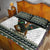 South Africa Christmas Rugby Quilt Bed Set Springboks Mascot Mix African Pattern - Wonder Print Shop