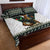 South Africa Christmas Rugby Quilt Bed Set Springboks Mascot Mix African Pattern - Wonder Print Shop