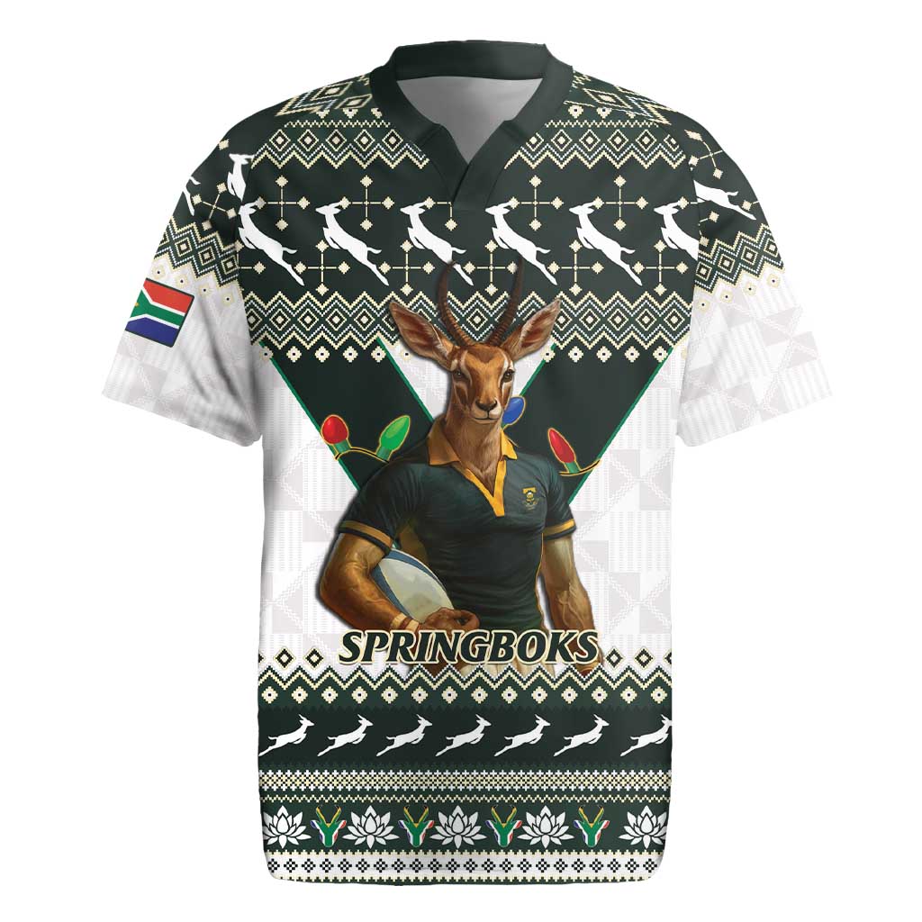 South Africa Christmas Rugby Rugby Jersey Springboks Mascot Mix African Pattern