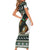 South Africa Christmas Rugby Short Sleeve Bodycon Dress Springboks Mascot Mix African Pattern