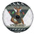 South Africa Christmas Rugby Spare Tire Cover Springboks Mascot Mix African Pattern - Wonder Print Shop