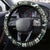 South Africa Christmas Rugby Steering Wheel Cover Springboks Mascot Mix African Pattern - Wonder Print Shop