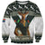 South Africa Christmas Rugby Sweatshirt Springboks Mascot Mix African Pattern