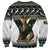 South Africa Christmas Rugby Sweatshirt Springboks Mascot Mix African Pattern