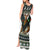 South Africa Christmas Rugby Tank Maxi Dress Springboks Mascot Mix African Pattern