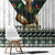 South Africa Christmas Rugby Window Curtain Springboks Mascot Mix African Pattern - Wonder Print Shop