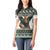 South Africa Christmas Rugby Women Polo Shirt Springboks Mascot Mix African Pattern