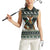 South Africa Christmas Rugby Women Sleeveless Polo Shirt Springboks Mascot Mix African Pattern