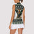 South Africa Christmas Rugby Women Sleeveless Polo Shirt Springboks Mascot Mix African Pattern