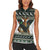 South Africa Christmas Rugby Women Sleeveless Polo Shirt Springboks Mascot Mix African Pattern