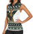 South Africa Christmas Rugby Women Sleeveless Polo Shirt Springboks Mascot Mix African Pattern