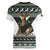 South Africa Christmas Rugby Women V-Neck T-Shirt Springboks Mascot Mix African Pattern