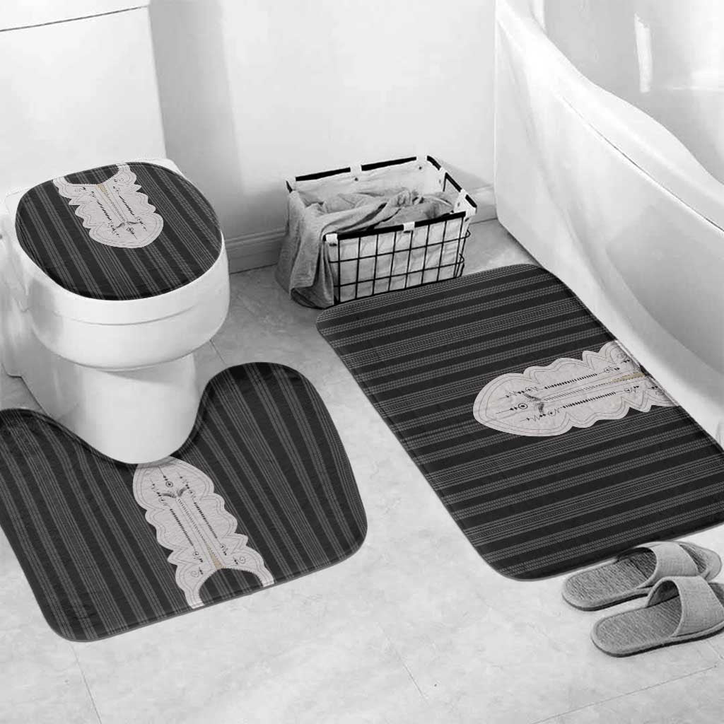 Liberia Black Kpelle Traditional Pattern Bathroom Set - Wonder Print Shop